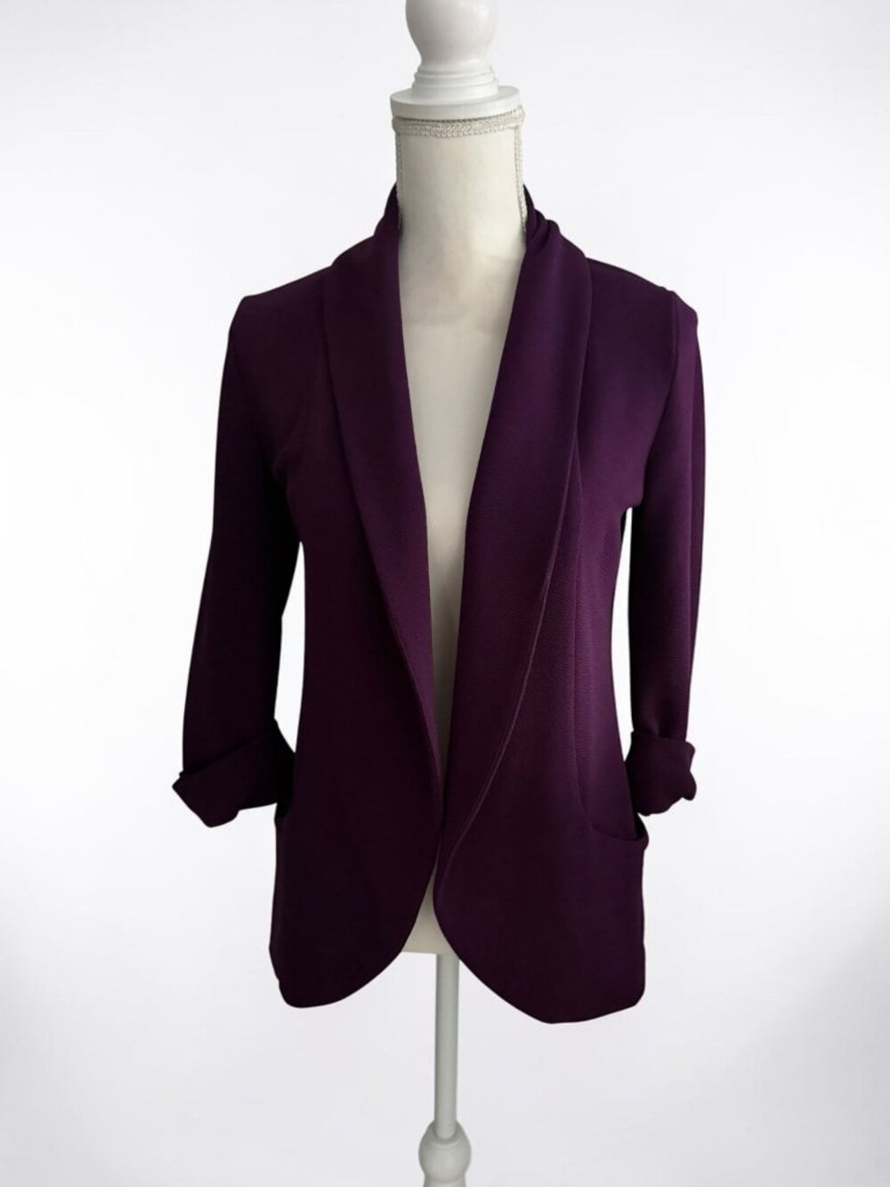 FRENCH MAUVE Plum Purple Blazer Jacket Size XS